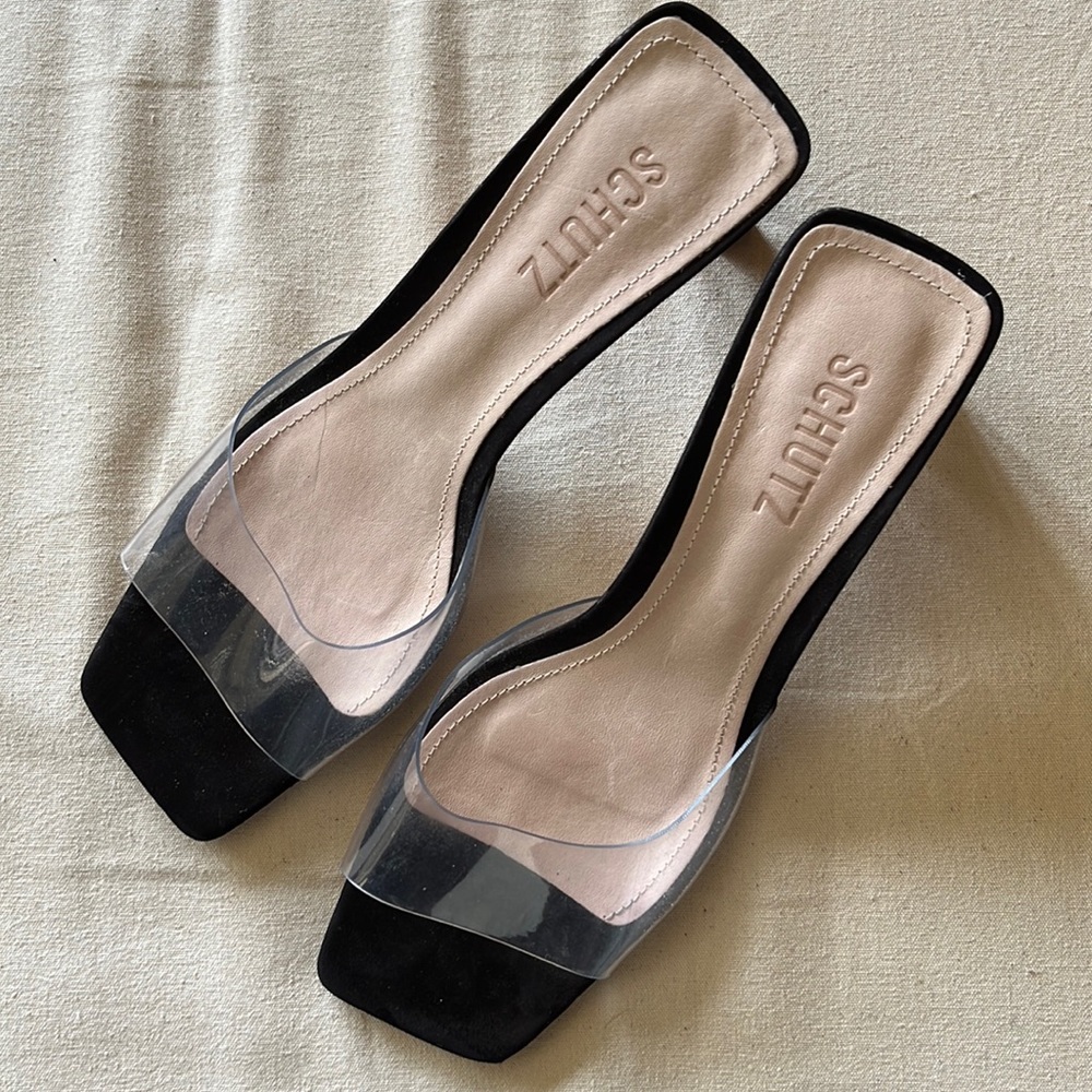 Schutz 7.5 Clear Slide Heel